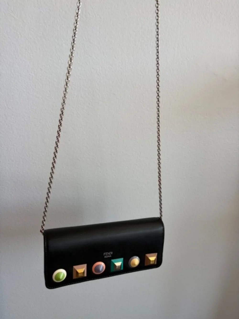 FENDI Medium Rainbow Stud Wallet on Chain